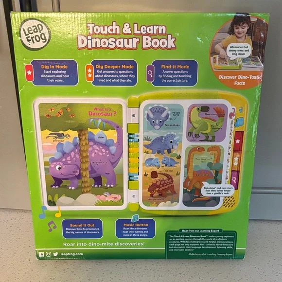 New Leapfrog Touch & Learn Dinosaur Book - Picture 4 of 4